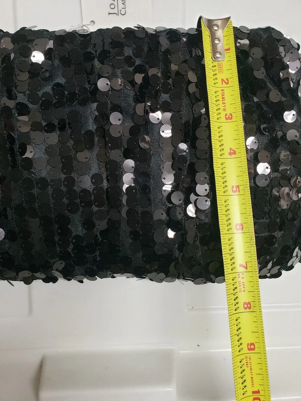 Joan Rivers Black Sequin Evening Clutch